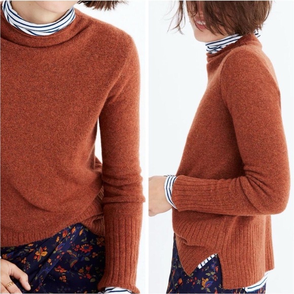 Madewell Sweaters - Madewell Burnt Orange/Rust Wool Blend Cozy Sweater M